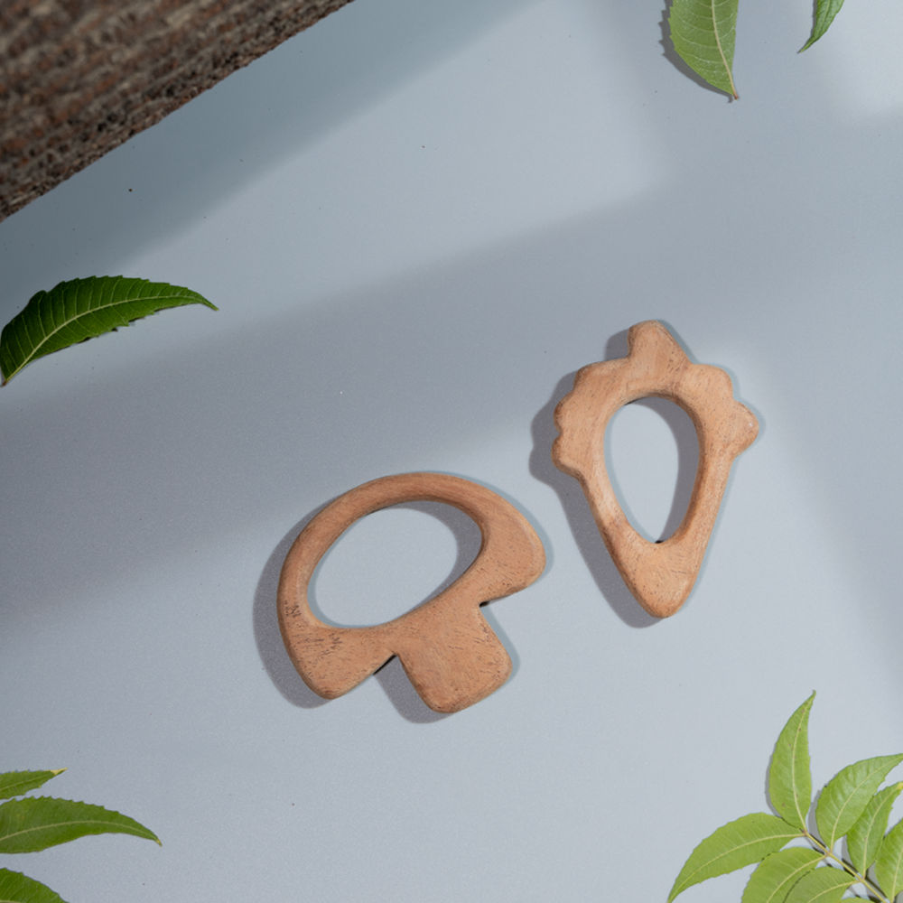 Wooden Teethers - Mushroom and Ice-cream cone